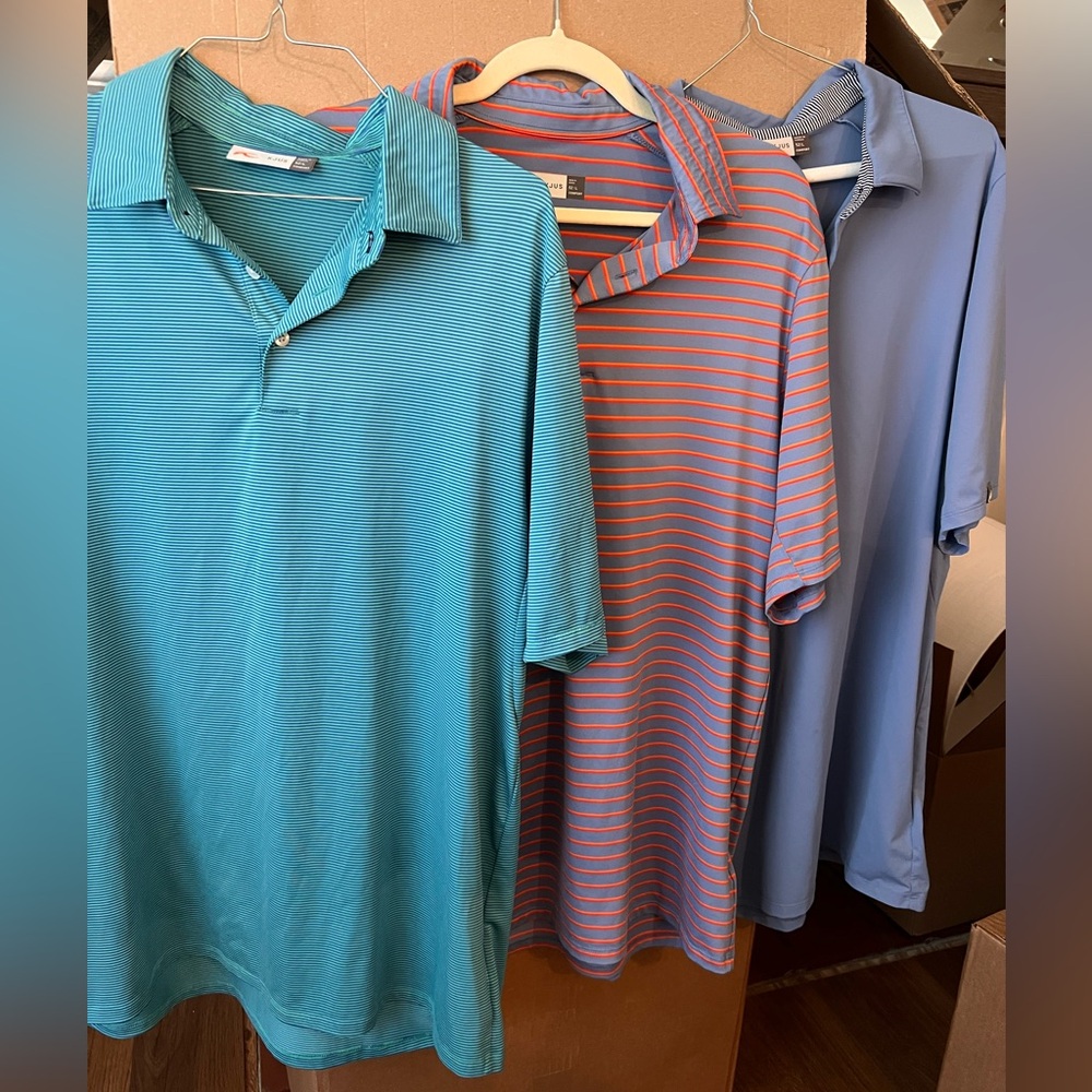 KJUS Men's Polo Golf Shirt Trio - size L/52 - excellent condition